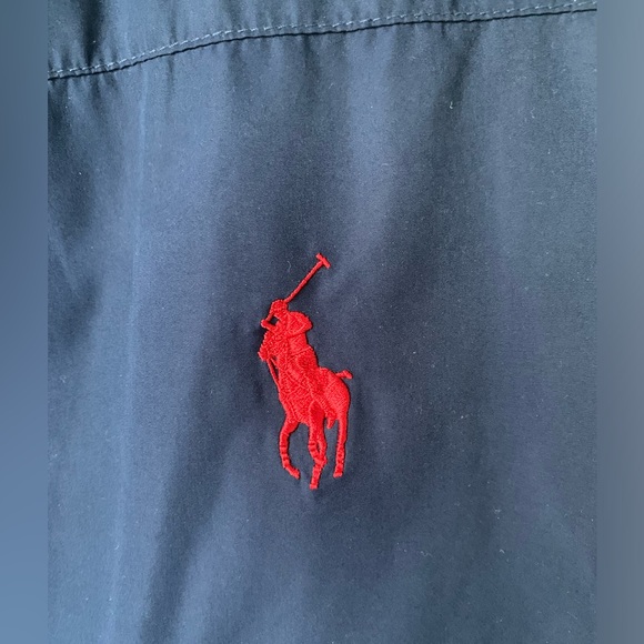 Polo Golf Ralph Lauren-M-Sleeveless Vest, Navy Blue w/embroidered red horse logo - Picture 4 of 9